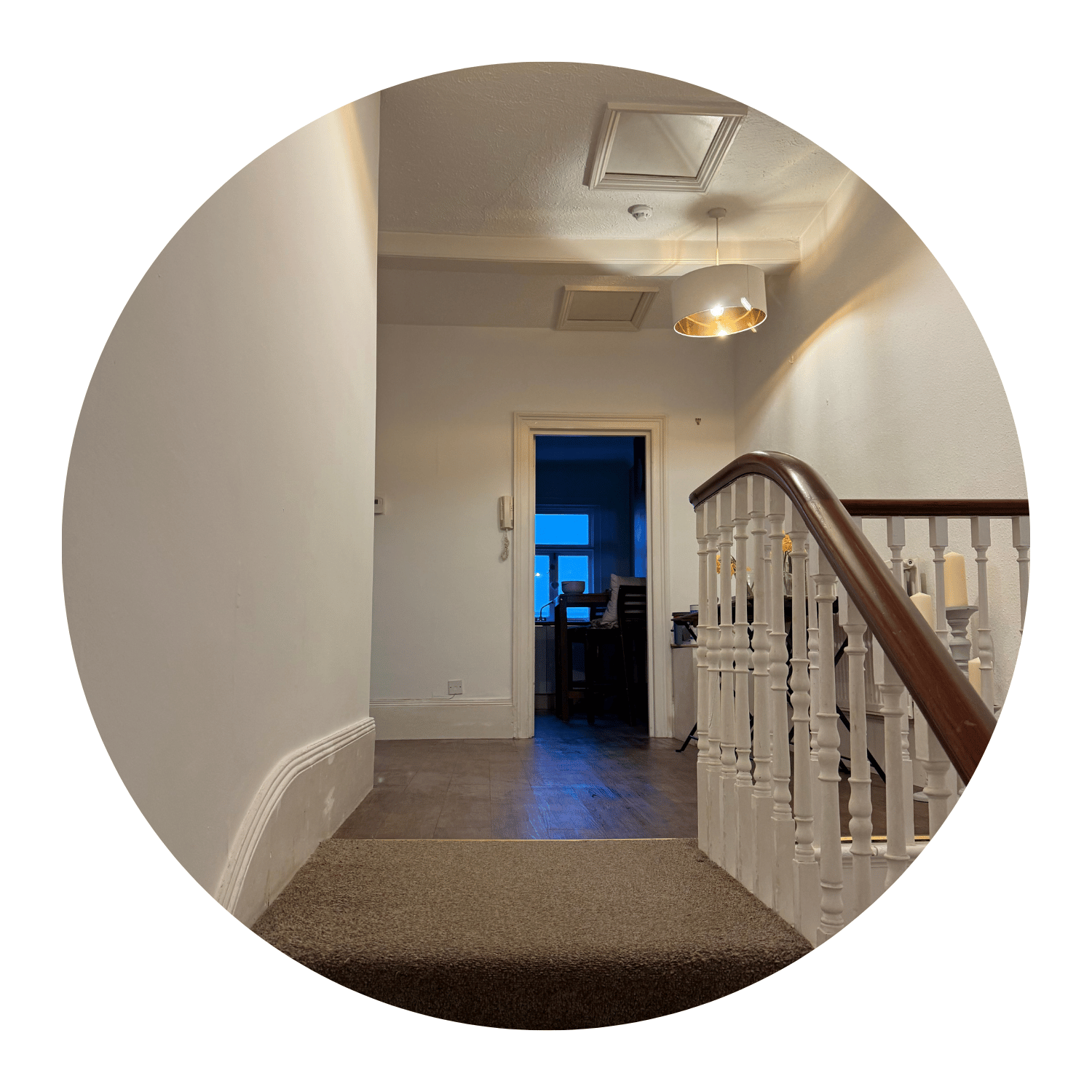Brighton painting and decorating, stairs and hallway